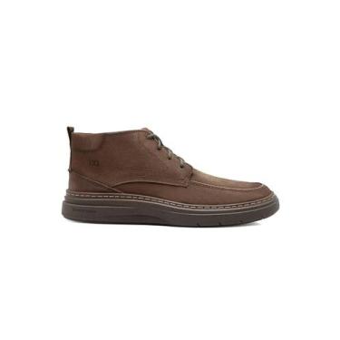 Imagem de Bota Masculina Democrata Grid Couro Castanho, 39