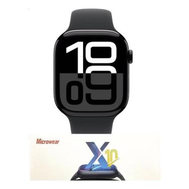 Imagem de Smartwatch Relógio Preto S10 Luxo Prova D'agua Amoled Faz e Recebe Lig