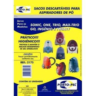 Imagem de Kit 3 Sacos Aspirador Pó Electrolux Ingênio - Porto Pel