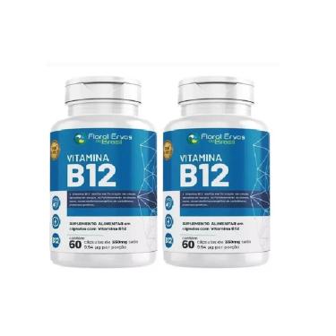 Imagem de Kit 2 Vitamina B12 Metilcobalamina 350mg 2x60 cps Floral Ervas-Unissex
