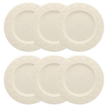 Imagem de Conjunto 6 Pratos Rasos 26Cm Mendi Marfim Oxford