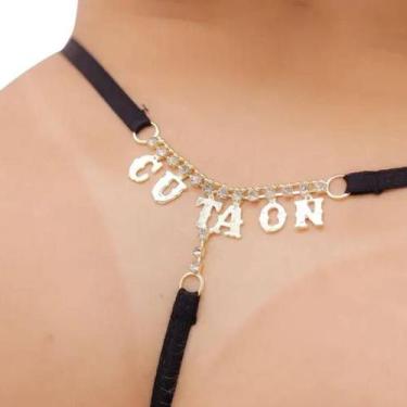 Imagem de Calcinha escritas frase pronta escolha no chat - CLESSY, Preto