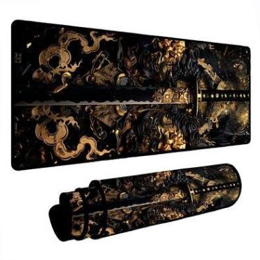 Imagem de Novo Mouse Pad Gamer Deskpad Speed Extra Grande Borda Costurada Profissional 100x50  - Katana