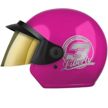 Imagem de Capacete aberto pro tork liberty 3 solid, ROSA, 60