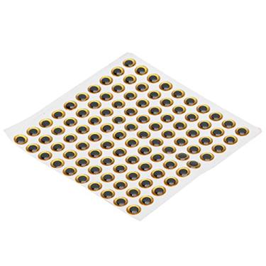 Imagem de Olhos de pesca realistas, isca de pesca Pacote de olhos com 100 peças de resina epóxi para embelezar artesanato para isca de pesca faça você mesmo(ouro)