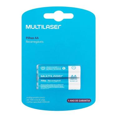 Imagem de Pilha Multilaser Recarregável AA