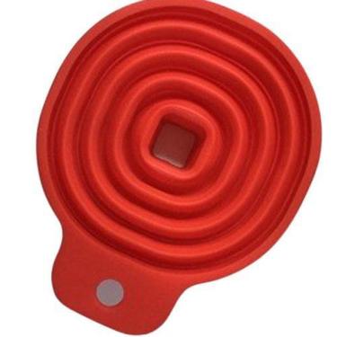 Imagem de Funil De Silicone Retrátil 13 Cm Vermelho Mimo Style