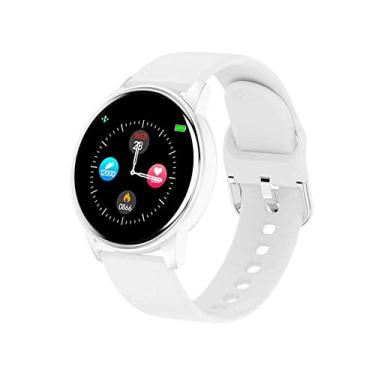 Imagem de Smartwatch relógio previsão do tempo real-time tracker atividade inteligente monitor de frequência cardíaca esportes para Android IOS (Branco)