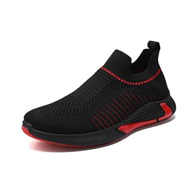 Imagem de Bestgift Sapatos Masculinos Novos Tênis de Verão Sapatos Casuais Respiráveis ​​Tecidos com Mosca Vermelho111 37.5