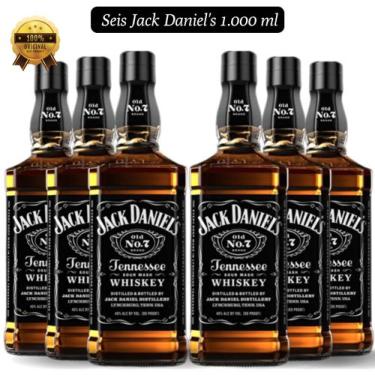 Imagem de Kit 6 Whiskey Jack Daniel's Old No.7 Tennessee 1.000ml 40% Vol  Whisky