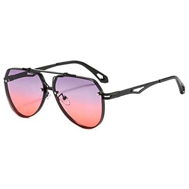 Imagem de Óculos de Sol Vintage Redondos de Metal Masculino Condução Preto Retro Espelho Óculos de Sol Senhora Sombra Óculos de Sol UV400 Óculos De Sol, 6, Tamanho Único