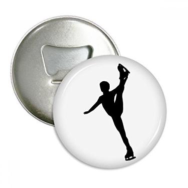 Imagem de Player Sports Educação Física Patinação Abridor de Garrafas Ímã de Geladeira Emblema Multifuncional