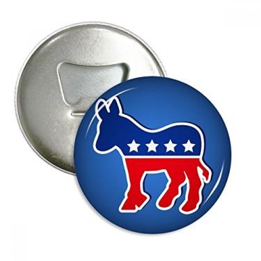 Imagem de Emblema America Donkey abridor de garrafas de festa democrática emblema ímã de geladeira emblema multifuncional