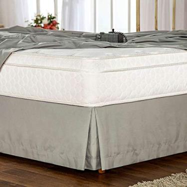 Imagem de SAIA PARA CAMA BOX SOFT TOUCH CASAL CINZA