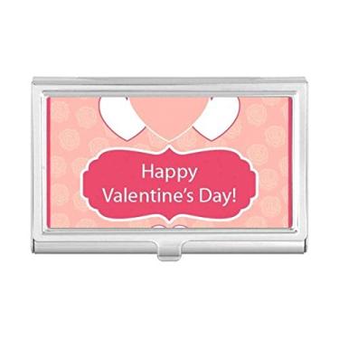 Imagem de Carteira de bolso com porta-cartões rosa e branco para Dia dos Namorados