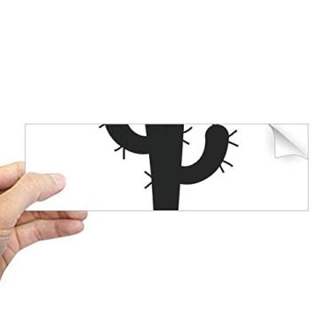 Imagem de DIYthinker Adesivo retangular com silhueta de suculentas de planta verde cacto, decalque de janela