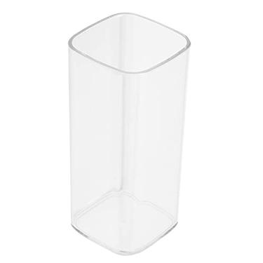 Imagem de Copo Acrílico Quadrado, 400ml, Transparente, Reutilizável para Água, Chá, Café, Suco, Coquetel, 6 x 13,5 cm, Acessório para Restaurante
