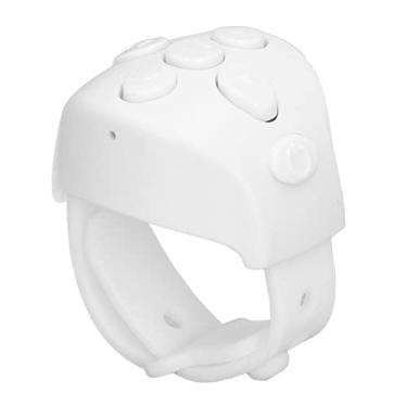 Imagem de para Tiktok Controle Remoto Page Turner, Bluetooth Ring Remote Page Turner Clicker, Anel de Rolagem Sem Fio Remoto Shutter Selfie Button para Android IOS (Branco)