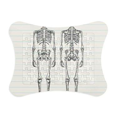 Imagem de Estrutura do corpo humano, moldura de quebra-cabeça de esqueleto para decoração de imagem