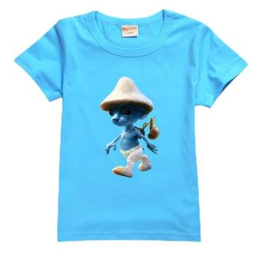 Imagem de Smurf Cat Kids Summer Camiseta de manga curta algodão bebê meninos moda roupas Wаnnnуwаn meninos roupas meninas camisetas tops 8T camisetas, A1, 14-15 Years
