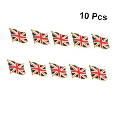 Imagem de PACKOVE 10 Pcs broche de roupa alfinete de lapela da bandeira britânica acessório de festa broche de bandeira broche bandeira da inglaterra ferro PIN REINO UNIDO. distintivo