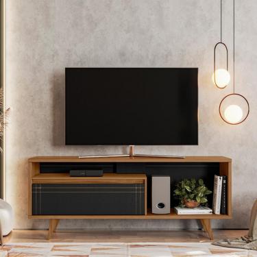 Imagem de Rack para TV até 60 Polegadas 1 Porta NT 1315 Notável Móveis - Freijo Trend/Preto TX