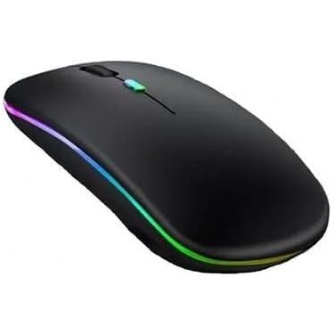 Imagem de Mouse Sem Fio Recarregável Wireless RGB LED – Design Ergonômico - Silencioso