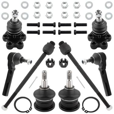 Imagem de MYSMOT ES3492T EV370 K6539 K6540 Extremidades de direção frontal interna e externa juntas esféricas superiores e inferiores para Chevrolet Silverado GMC Sierra 1500 1999 2000 2001 2002 2003 2004 2005