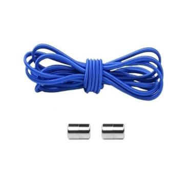 Imagem de No Tie Shoe Laces Shoes Round Shoelaces For Sneakers Rubber Elastic Laces Without Ties Kids Adult Shoe Lace Rubber Bands(Royal blue)