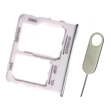 Imagem de PHONSUN Substituição do suporte do compartimento SD da bandeja do cartão SIM para Samsung Galaxy A32 5G SM-A326U A326U1 S326DL A326W (branco)