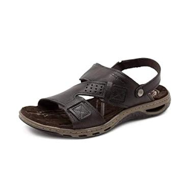 Imagem de Sandália Couro Pegada Amortech Masculina - Marrom - 38