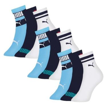 Imagem de 9 Pares De Meias Esportivo Sport Kids Infantil Unissex Modelo Para Cri
