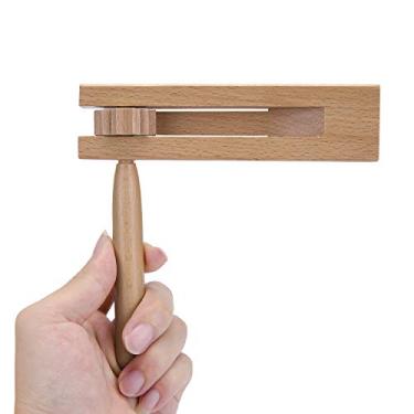 Imagem de MIHEY - Pacote com 2 Matracas Mexicanas Tradicionais de Madeira, Altas, para Formaturas, Jogos de Futebol, Festas e Eventos Esportivos - Bege