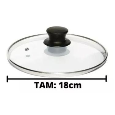 Imagem de Tampas De Vidro Temperado c/ Saída á Vapor Números: 14,16,18,20,22,24,