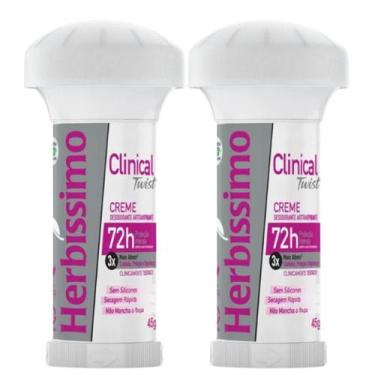 Imagem de Kit 2 Desodorante Twist Clinical Rosa Herbíssimo 45G - Dana - Dana Cos