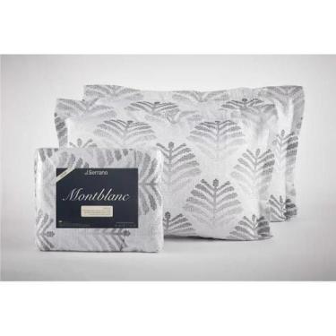 Imagem de Kit Colcha Montblanc Folhagem 101 Chumbo Solteiro 180x230cm - Tapete M