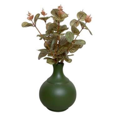 Imagem de Arranjo De Eucalipto Flor Artificial Vaso Cerâmica Pequeno - Floralis,