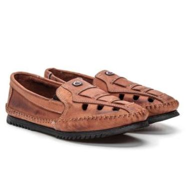Imagem de Sapatilha Masculina Mocassim Casual Couro Conforto Respirável-Masculino