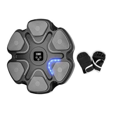 Imagem de Pegciuho Máquina de boxe musical, alvo de parede, treinador de boxe inteligente, equipamento de treinamento para exercício, Preto