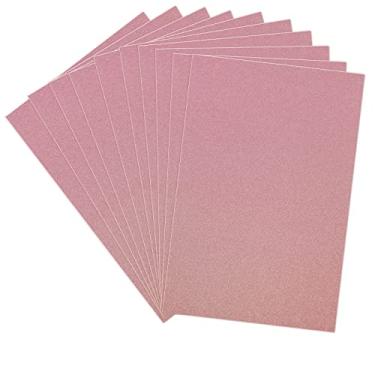Imagem de Papel de cartolina com glitter, 20 folhas adesivas com glitter, pacote de papel A4, autoadesivo, 20,8 x 29,5 cm, papel adesivo com glitter para artesanato, faça você mesmo (rosa)