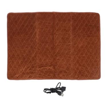 Imagem de Cobertor Aquecido Usb Portátil, 3 Níveis de Temperatura, Cronometragem de 1h, Cobertor Elétrico Macio e Confortável para Uso Em Dias Frios (Cor Café)