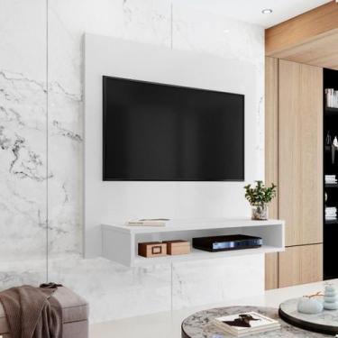 Imagem de Suporte Painel Tv Quarto Sala Painel Prateleira Até 32 Polegadas Branc
