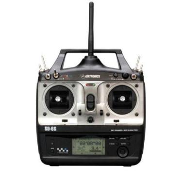 Imagem de Rádio Controle Aeromodelismo Airtronics 6CH SD-6G 2.4G 90406, Preto