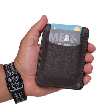Imagem de Carteira masculina magica porta cartao em couro legitimo - ROMORO, Mar