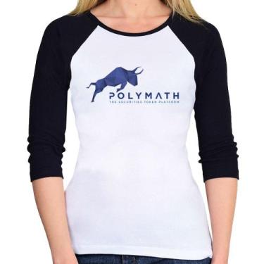 Imagem de Baby Look Raglan Polymath The Securities Token Platform Manga 3/4 - Fo