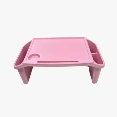 Imagem de Kit 3 Bandeja Mesa Colo Apoio Comer Refeição Cama Suporte Notebook Rosa