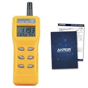 Imagem de Medidor de CO2, Temperatura e Umidade com Certificado de Calibração - 