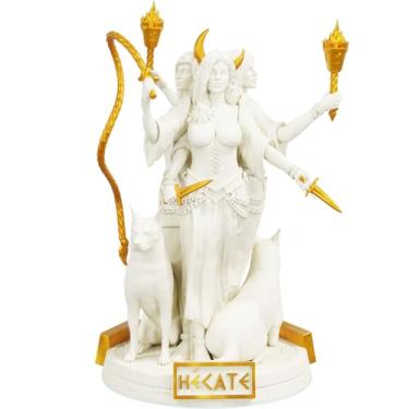 Imagem de Estátua Hecate - Deusa Tríplice - Versão Divina (Cor Mármore Dourado)