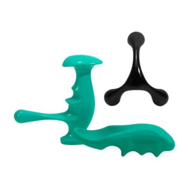 Imagem de Zialofi 3 pçs ponto massageadores polegar protetor ferramenta para tensão muscular handheld 3 botões de massagem pernas para costas pernas braços mãos, Set C