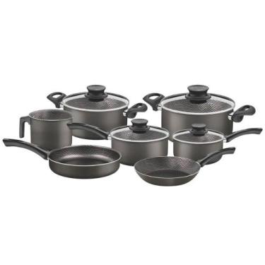 Imagem de Conjunto de Panelas Tramontina Paris Jogo 7 Peças Tampa Vidro Alumínio